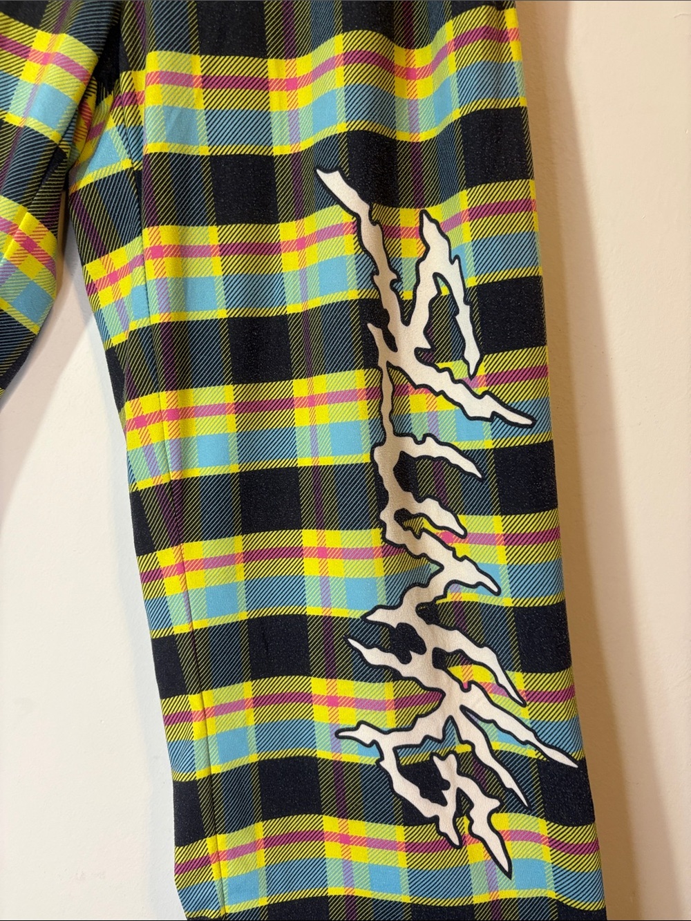 Skunks Plaid Pre Game Pump Cover Sweat Pants Stretchy Beach Volleyball Lounge M